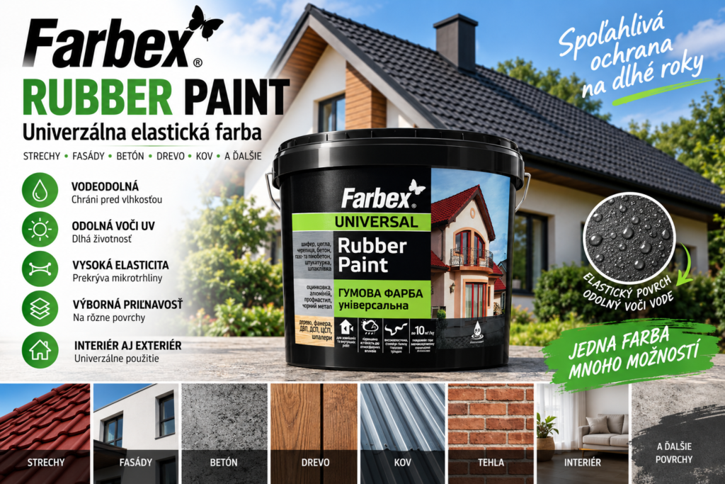 Gumová farba Rubber Paint na strechu